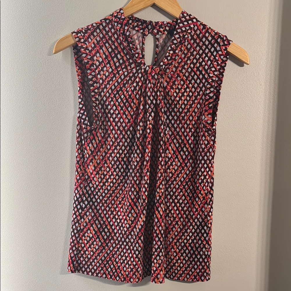 Tommy Hilfiger Pink, Coral, Sky Blue, Black, Burgundy Sleeveless Blouse